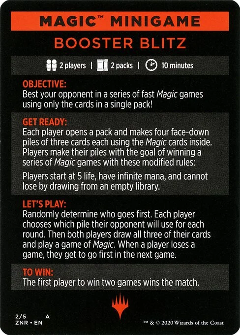 Booster Blitz, carta Magic di tipo Card