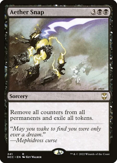 Aether Snap, carta Magic di tipo Sorcery illustrata da Kev Walker