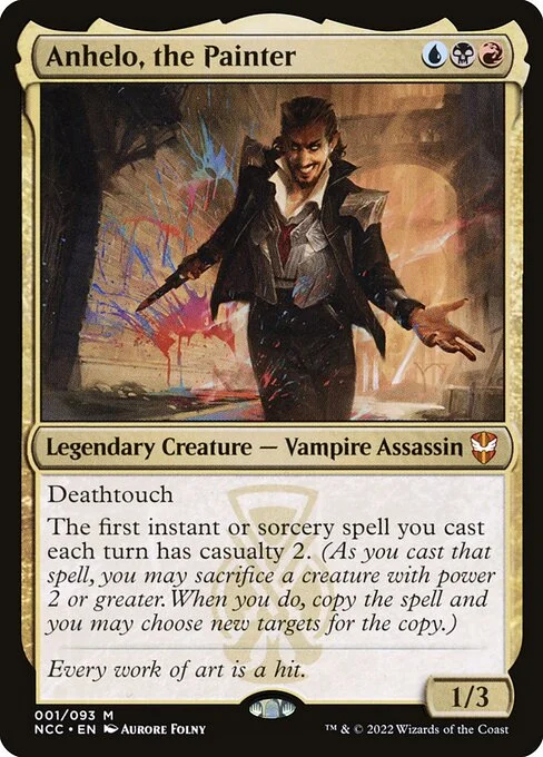 Anhelo, the Painter, carta Magic di tipo Legendary Creature — Vampire Assassin illustrata da Aurore Folny