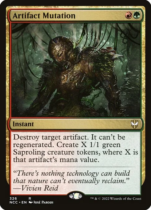 Artifact Mutation, carta Magic di tipo Instant illustrata da José Parodi