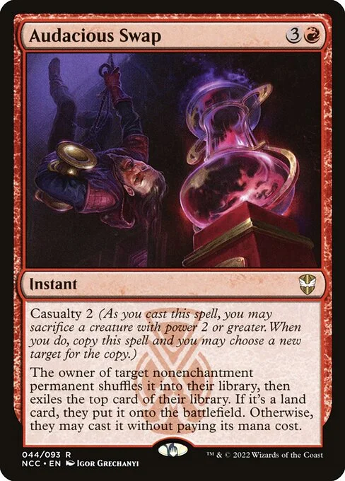 Audacious Swap, carta Magic di tipo Instant illustrata da Igor Grechanyi