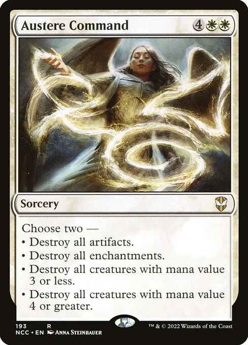Austere Command, carta Magic di tipo Sorcery illustrata da Anna Steinbauer