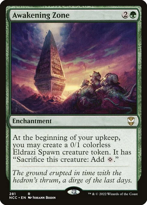 Awakening Zone, carta Magic di tipo Enchantment illustrata da Johann Bodin
