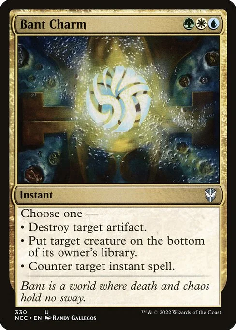 Bant Charm, carta Magic di tipo Instant illustrata da Randy Gallegos