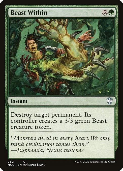 Beast Within, carta Magic di tipo Instant illustrata da Jesper Ejsing