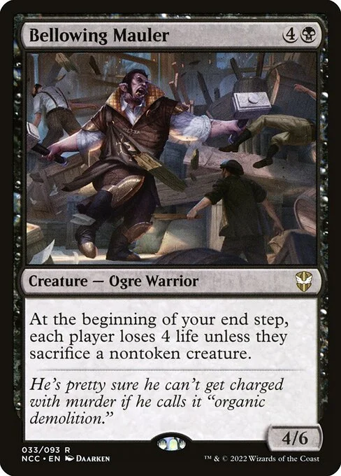 Bellowing Mauler, carta Magic di tipo Creature — Ogre Warrior illustrata da Daarken