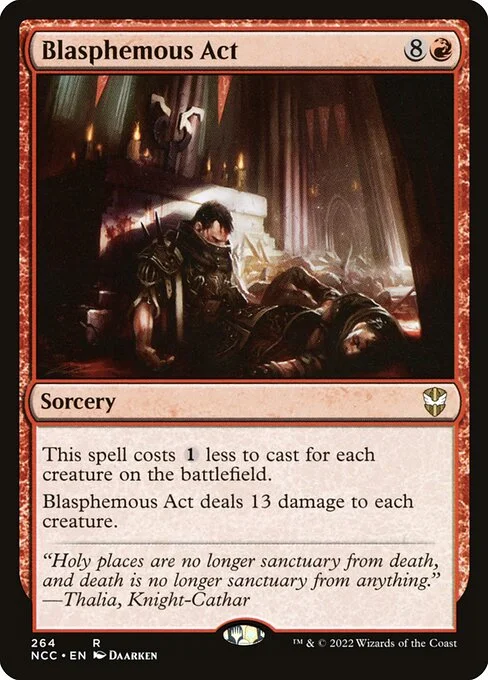Blasphemous Act, carta Magic di tipo Sorcery illustrata da Daarken