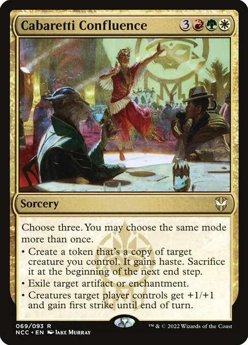 Cabaretti Confluence, carta Magic di tipo Sorcery illustrata da Jake Murray