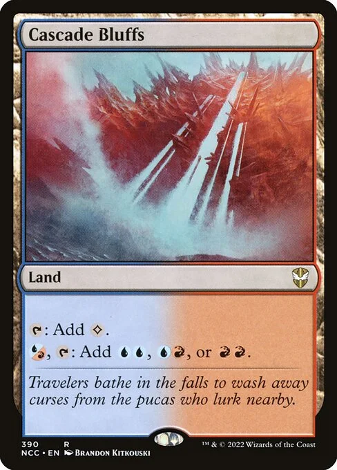 Cascade Bluffs, carta Magic di tipo Land illustrata da Brandon Kitkouski