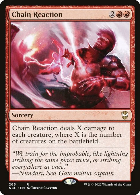 Chain Reaction, carta Magic di tipo Sorcery illustrata da Trevor Claxton