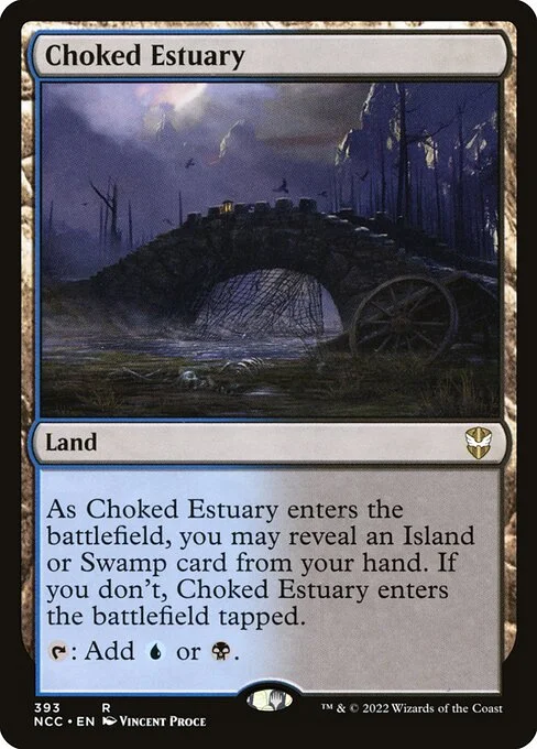 Choked Estuary, carta Magic di tipo Land illustrata da Vincent Proce