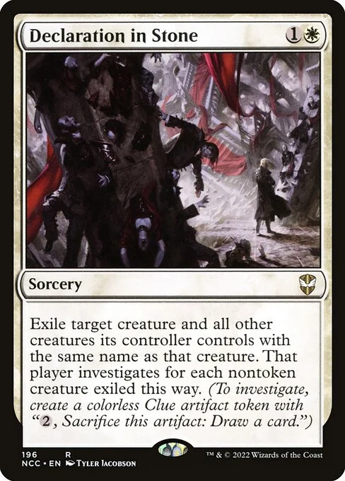 Declaration in Stone, carta Magic di tipo Sorcery illustrata da Tyler Jacobson