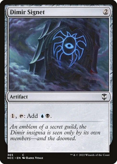 Dimir Signet, carta Magic di tipo Artifact illustrata da Raoul Vitale