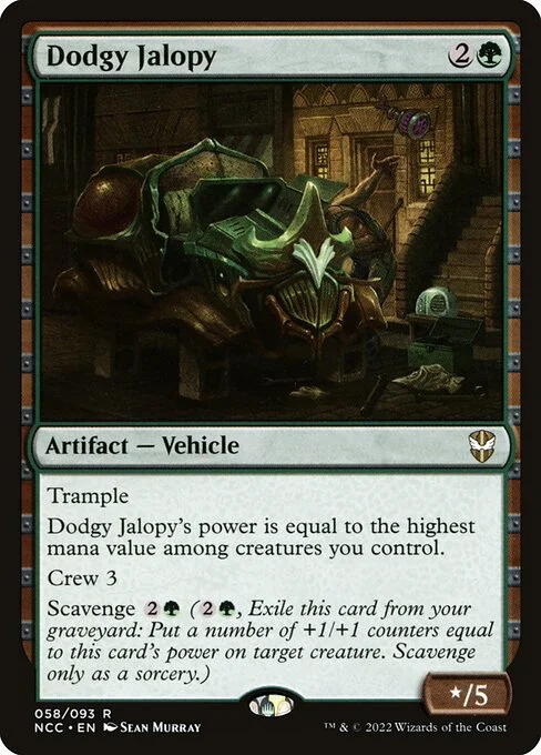 Dodgy Jalopy, carta Magic di tipo Artifact — Vehicle illustrata da Sean Murray