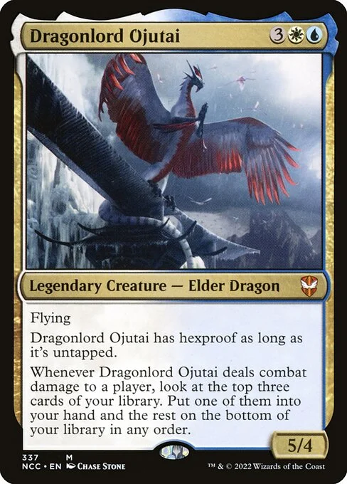 Dragonlord Ojutai, carta Magic di tipo Legendary Creature — Elder Dragon illustrata da Chase Stone