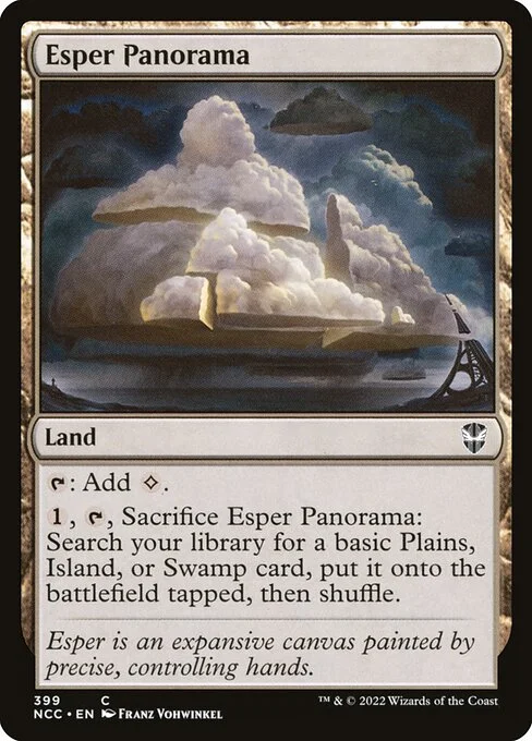 Esper Panorama, carta Magic di tipo Land illustrata da Franz Vohwinkel