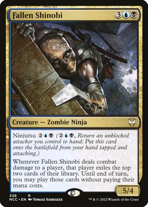 Fallen Shinobi, carta Magic di tipo Creature — Zombie Ninja illustrata da Tomasz Jedruszek
