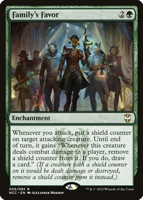Family's Favor, carta Magic di tipo Enchantment illustrata da Alexander Mokhov