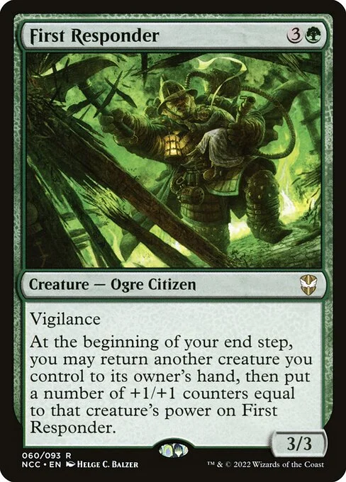 First Responder, carta Magic di tipo Creature — Ogre Citizen illustrata da Helge C. Balzer
