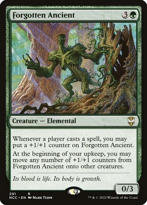 Forgotten Ancient, carta Magic di tipo Creature — Elemental illustrata da Mark Tedin