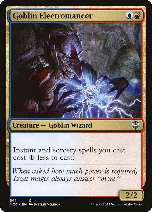 Goblin Electromancer, carta Magic di tipo Creature — Goblin Wizard illustrata da Svetlin Velinov