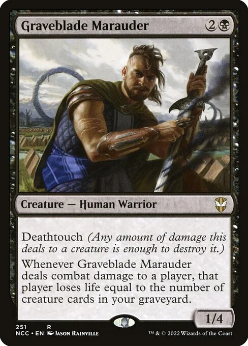 Graveblade Marauder, carta Magic di tipo Creature — Human Warrior illustrata da Jason Rainville