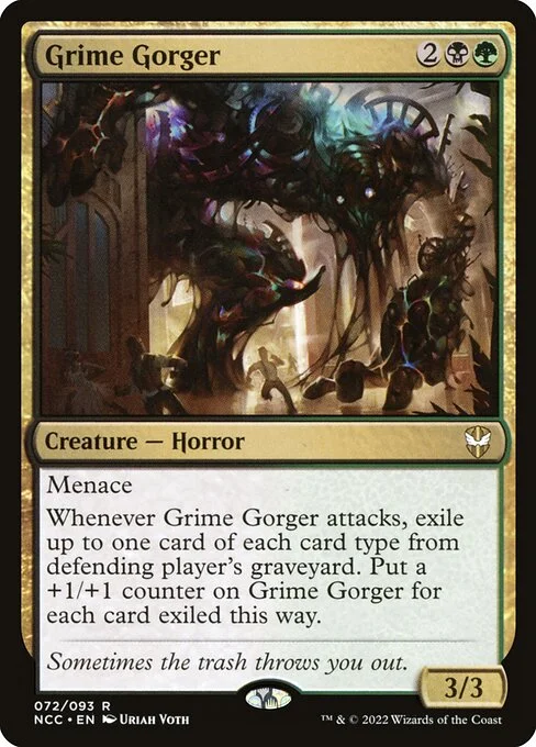 Grime Gorger, carta Magic di tipo Creature — Horror illustrata da Uriah Voth