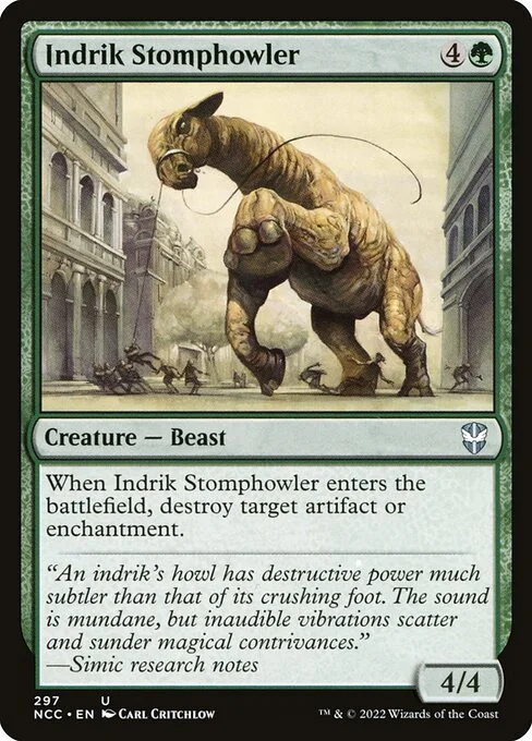 Indrik Stomphowler, carta Magic di tipo Creature — Beast illustrata da Carl Critchlow