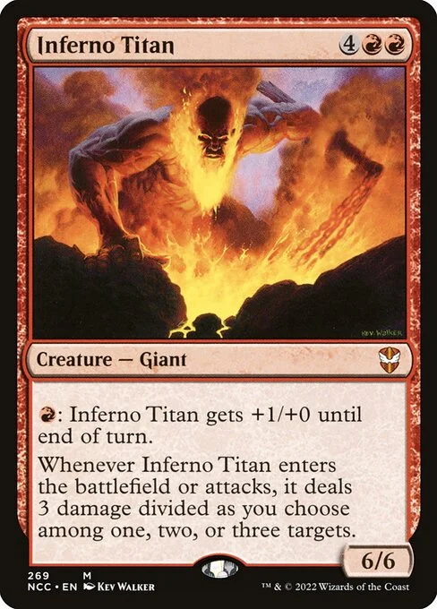 Inferno Titan, carta Magic di tipo Creature — Giant illustrata da Kev Walker