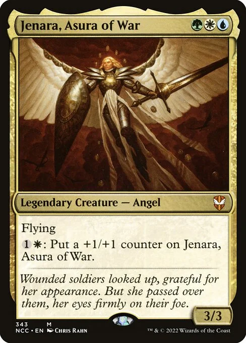Jenara, Asura of War, carta Magic di tipo Legendary Creature — Angel illustrata da Chris Rahn