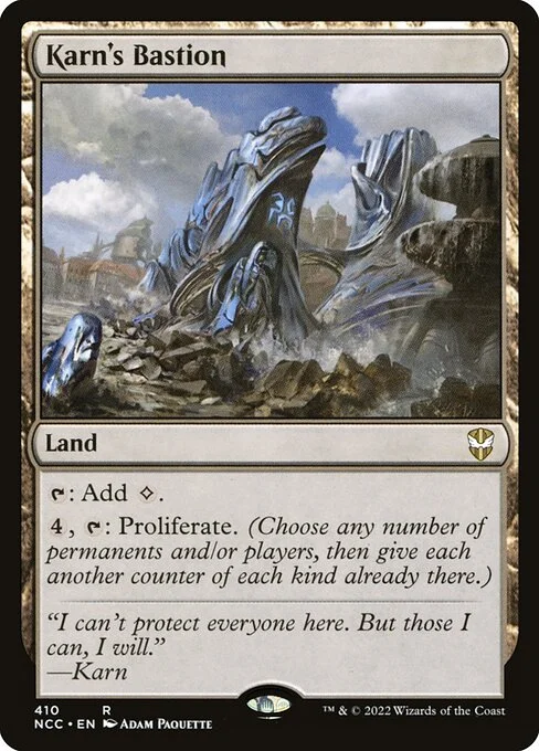 Karn's Bastion, carta Magic di tipo Land illustrata da Adam Paquette