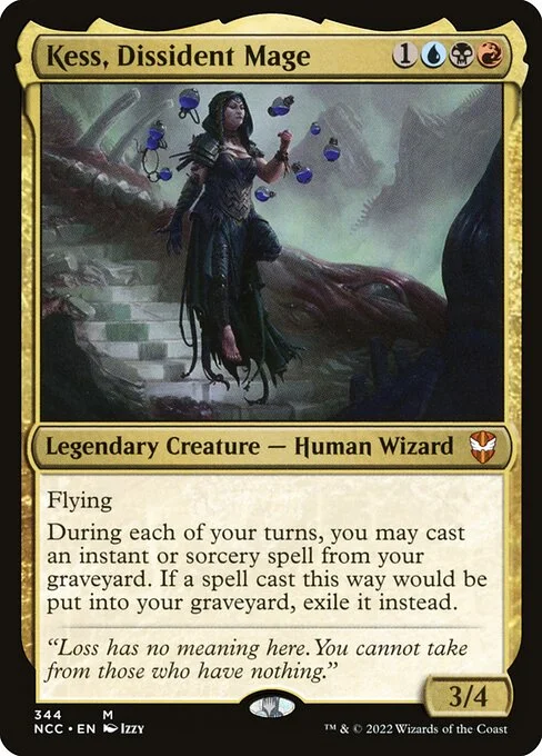 Kess, Dissident Mage, carta Magic di tipo Legendary Creature — Human Wizard illustrata da Izzy