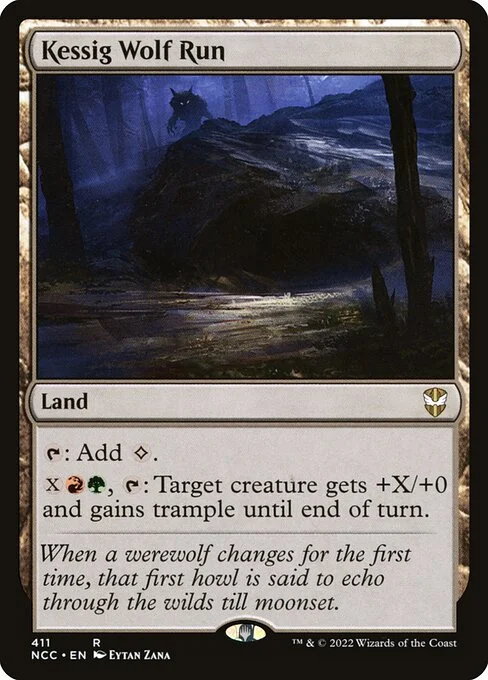 Kessig Wolf Run, carta Magic di tipo Land illustrata da Eytan Zana