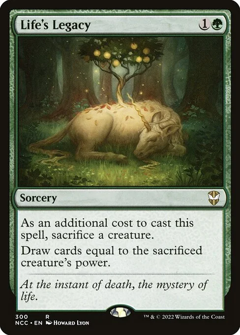 Life's Legacy, carta Magic di tipo Sorcery illustrata da Howard Lyon