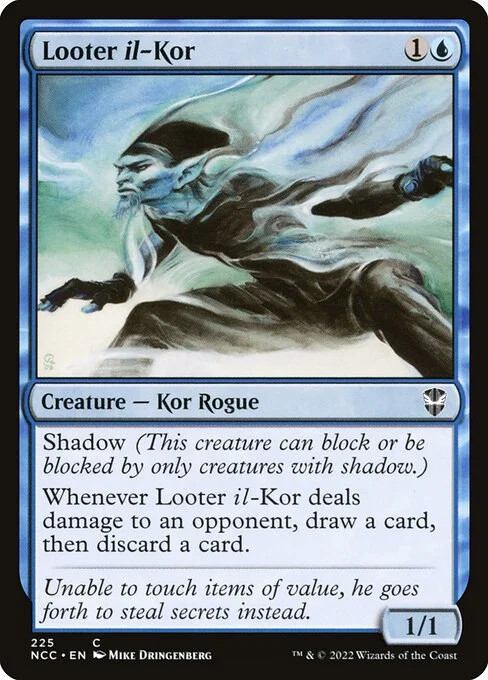 Looter il-Kor, carta Magic di tipo Creature — Kor Rogue illustrata da Mike Dringenberg