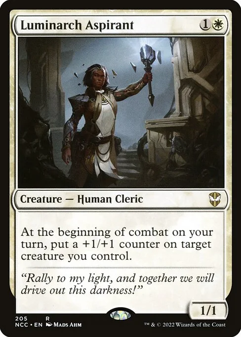 Luminarch Aspirant, carta Magic di tipo Creature — Human Cleric illustrata da Mads Ahm
