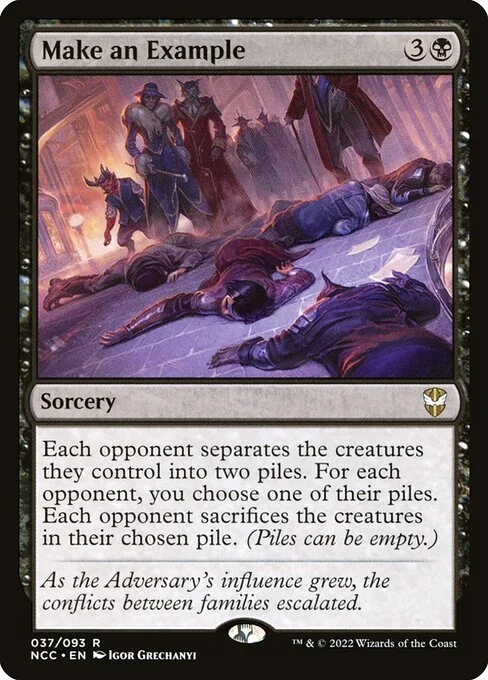 Make an Example, carta Magic di tipo Sorcery illustrata da Igor Grechanyi