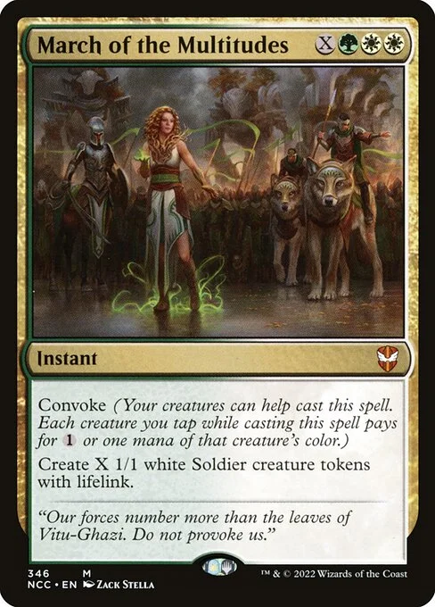 March of the Multitudes, carta Magic di tipo Instant illustrata da Zack Stella