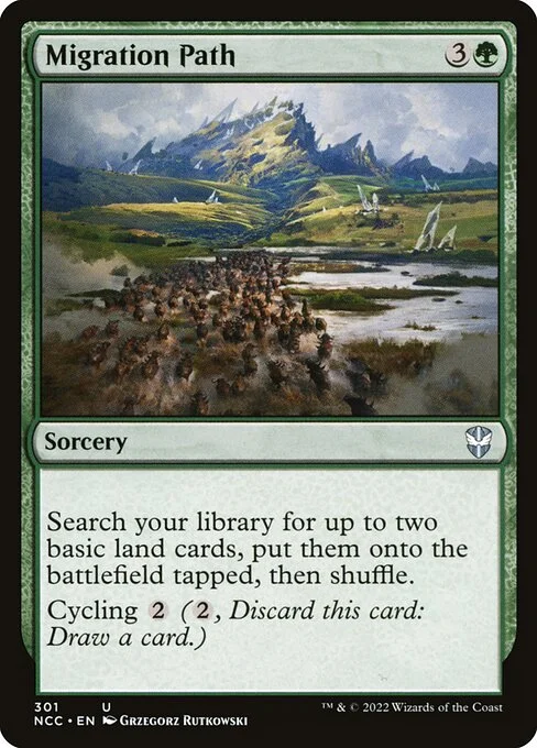 Migration Path, carta Magic di tipo Sorcery illustrata da Grzegorz Rutkowski