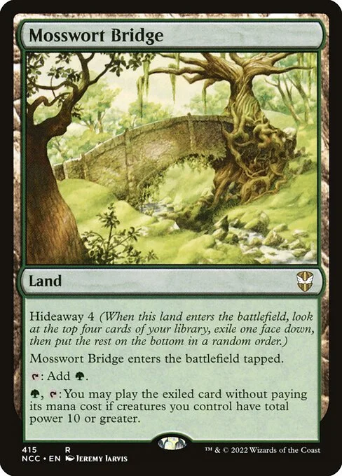 Mosswort Bridge, carta Magic di tipo Land illustrata da Jeremy Jarvis