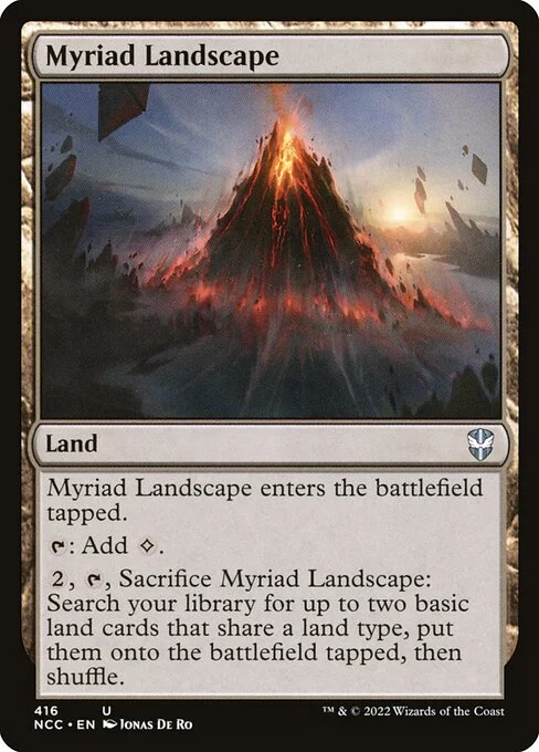 Myriad Landscape, carta Magic di tipo Land illustrata da Jonas De Ro