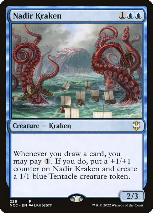 Nadir Kraken, carta Magic di tipo Creature — Kraken illustrata da Dan Murayama Scott