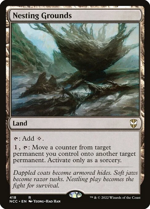 Nesting Grounds, carta Magic di tipo Land illustrata da Yeong-Hao Han