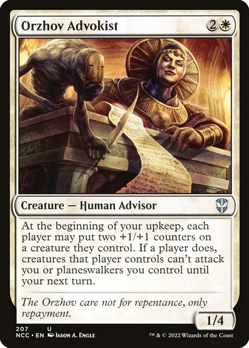 Orzhov Advokist, carta Magic di tipo Creature — Human Advisor illustrata da Jason A. Engle