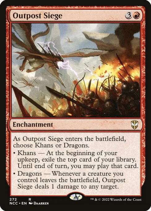 Outpost Siege, carta Magic di tipo Enchantment illustrata da Daarken