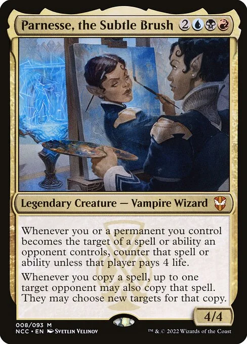 Parnesse, the Subtle Brush, carta Magic di tipo Legendary Creature — Vampire Wizard illustrata da Svetlin Velinov