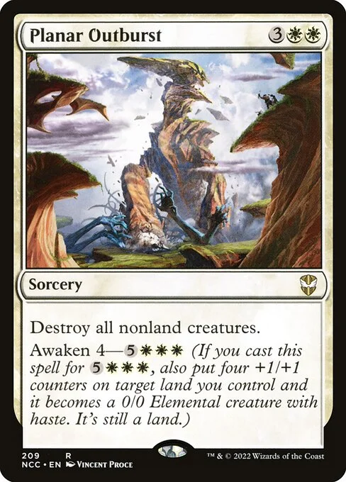 Planar Outburst, carta Magic di tipo Sorcery illustrata da Vincent Proce