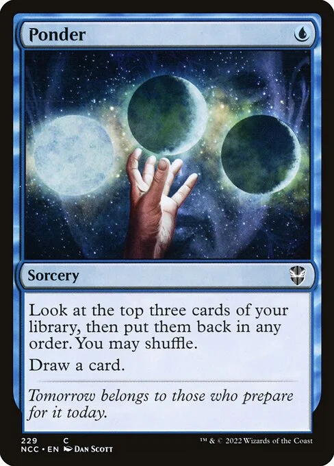 Ponder, carta Magic di tipo Sorcery illustrata da Dan Murayama Scott