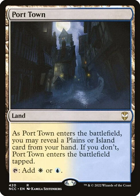 Port Town, carta Magic di tipo Land illustrata da Kamila Szutenberg
