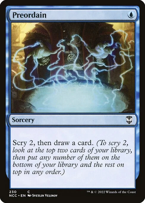 Preordain, carta Magic di tipo Sorcery illustrata da Svetlin Velinov
